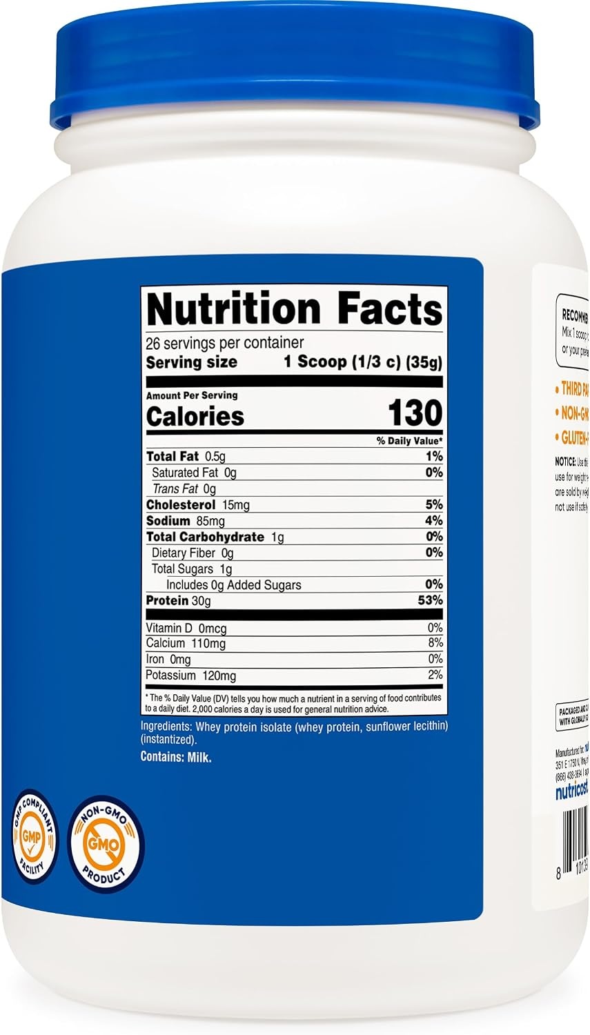 image:imageNutricost Isolate Whey Protein Powder Vanilla 5 poundsUnflavored