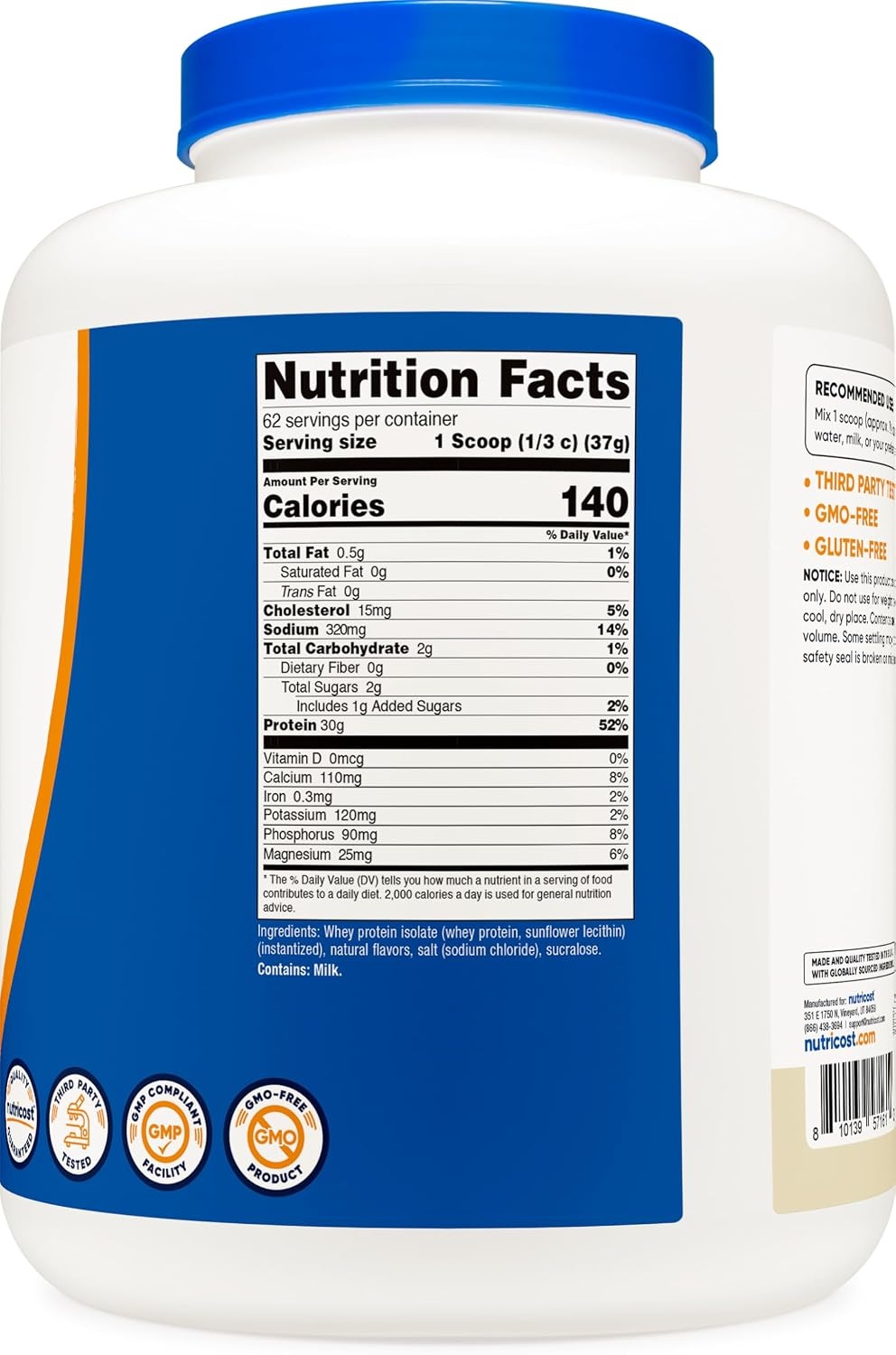 image:imageNutricost Isolate Whey Protein Powder Vanilla 5 poundsVanilla
