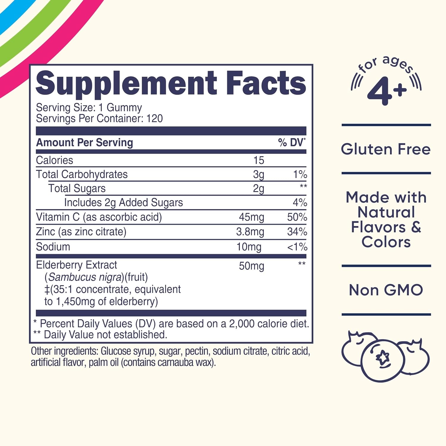 image:imageNutricost Kids Elderberry Gummies 50mg with Zinc amp Vitamin C 120 Gummies1 Count Pack of 120