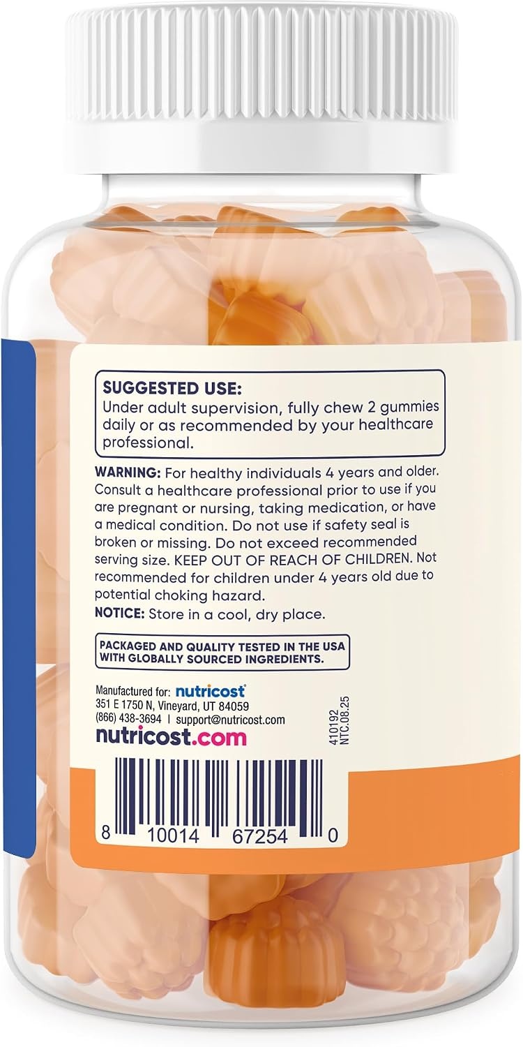 image:imageNutricost Kids Vitamin C Gummies 250mg 120 Gummies GlutenFree
