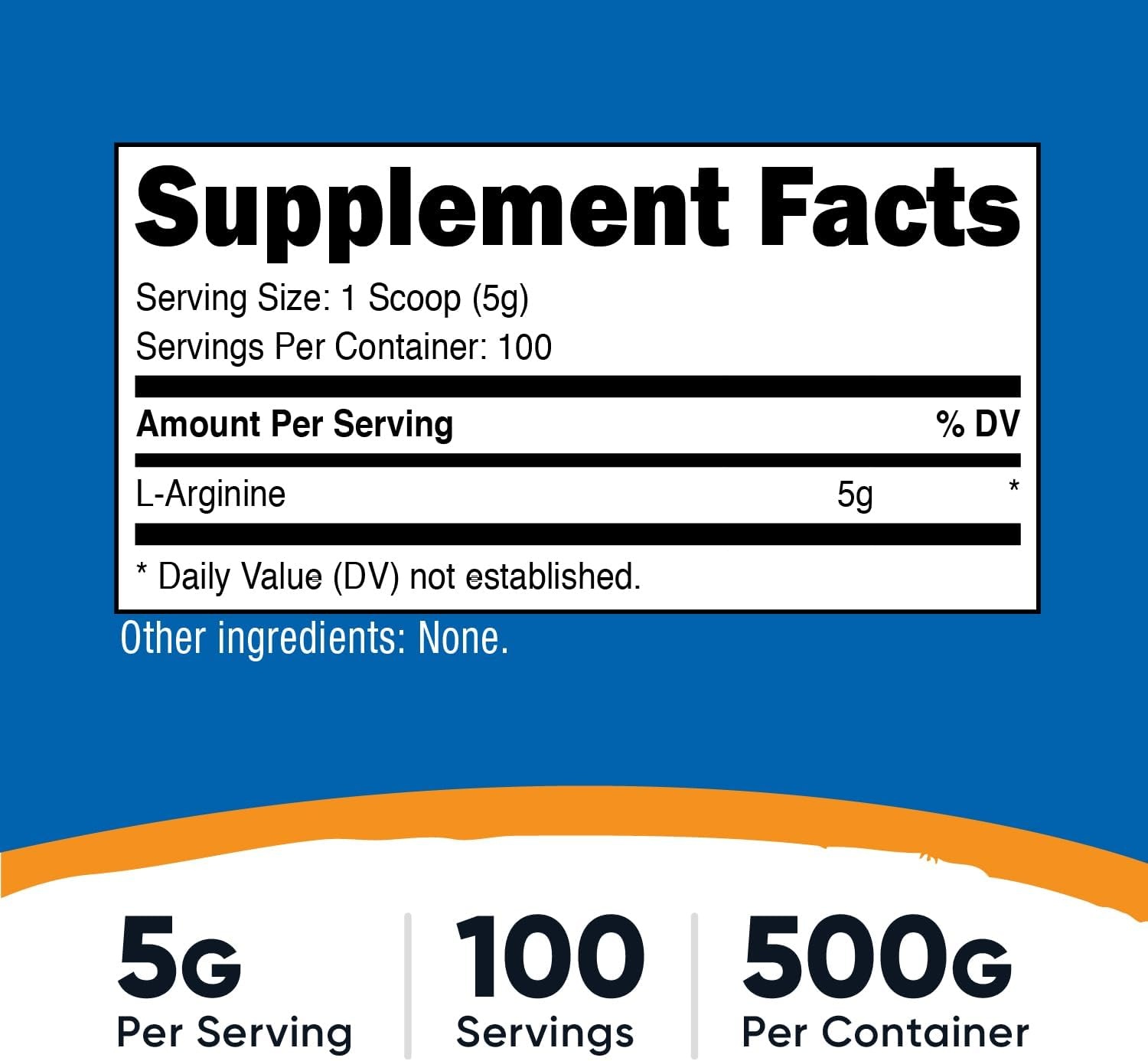 image:imageNutricost LArginine Powder 1KG Pure LArginine 5g Per Serving11 Pound Pack of 1