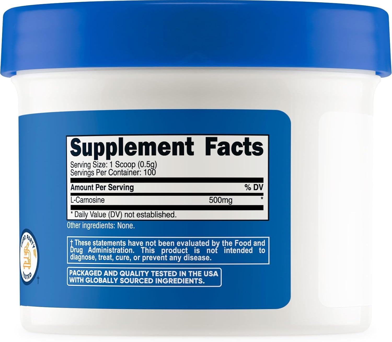 image:imageNutricost LCarnosine Powder 100 Grams 200 Servings NonGMO18 Ounce Pack of 1