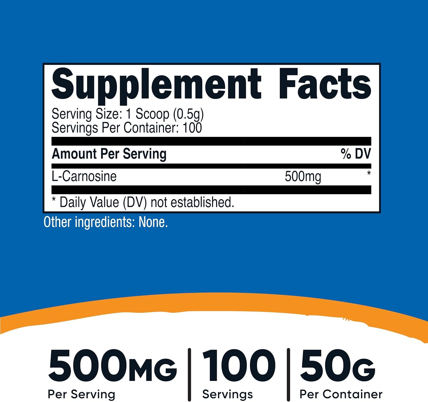 image:imageNutricost LCarnosine Powder 100 Grams 200 Servings NonGMO18 Ounce Pack of 1
