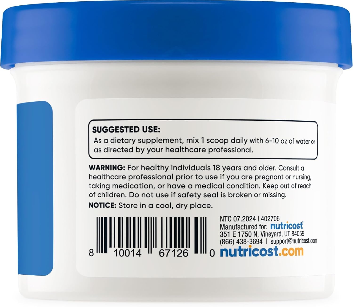 image:imageNutricost LCarnosine Powder 100 Grams 200 Servings NonGMO18 Ounce Pack of 1