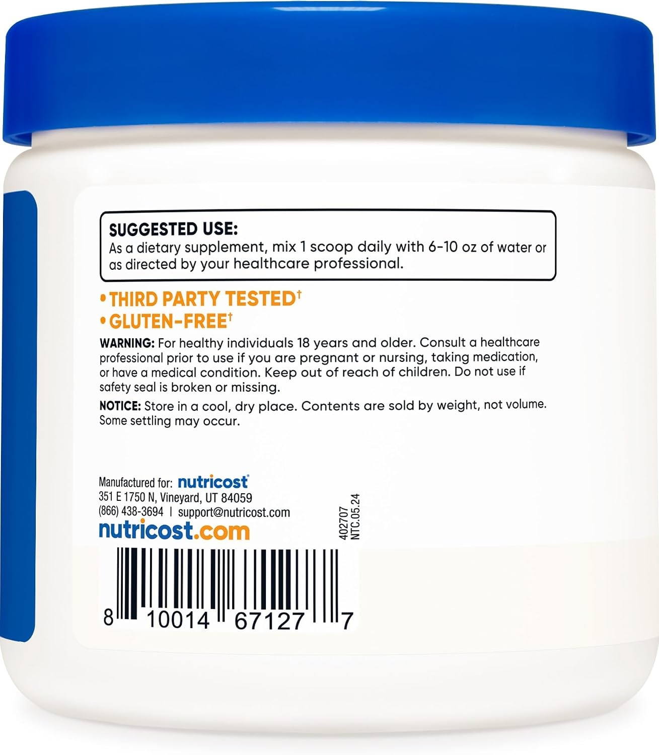 image:imageNutricost LCarnosine Powder 100 Grams 200 Servings NonGMO35 Ounce Pack of 1