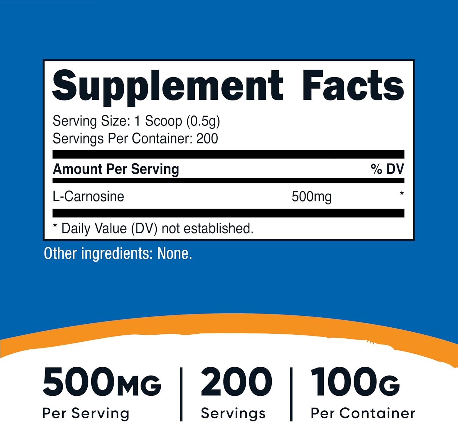 image:imageNutricost LCarnosine Powder 100 Grams 200 Servings NonGMO35 Ounce Pack of 1