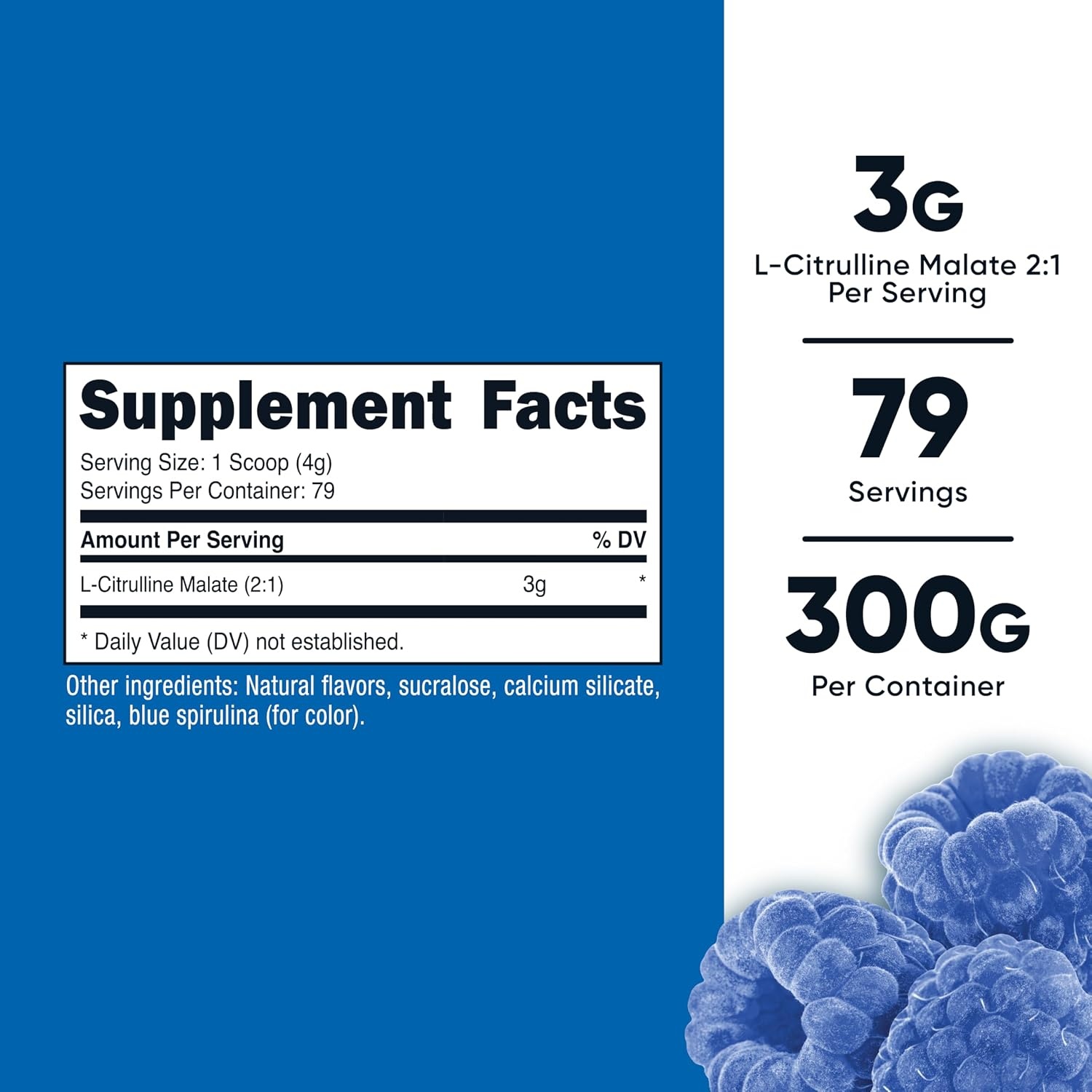 image:imageNutricost LCitrulline Malate Powder 21 12KGBlue Raspberry