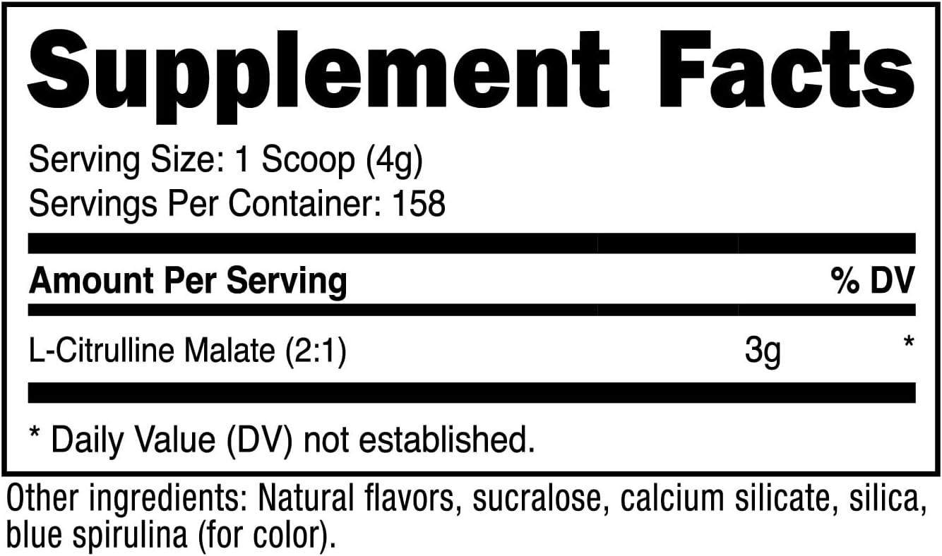 image:imageNutricost LCitrulline Malate Powder 21 12KGBlue Raspberry