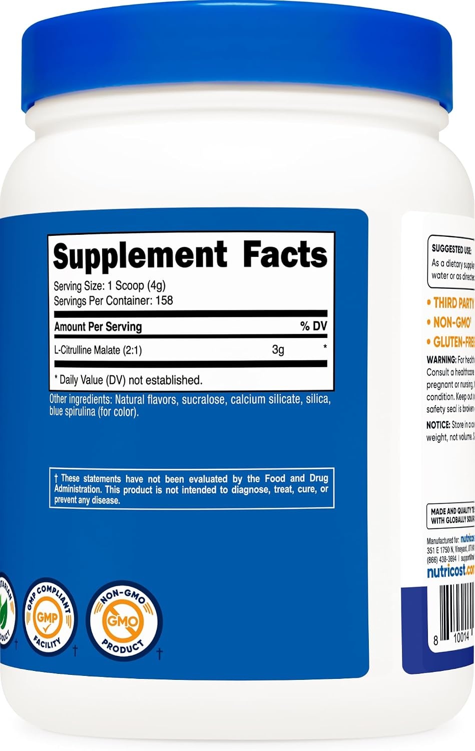 image:imageNutricost LCitrulline Malate Powder 21 12KGBlue Raspberry