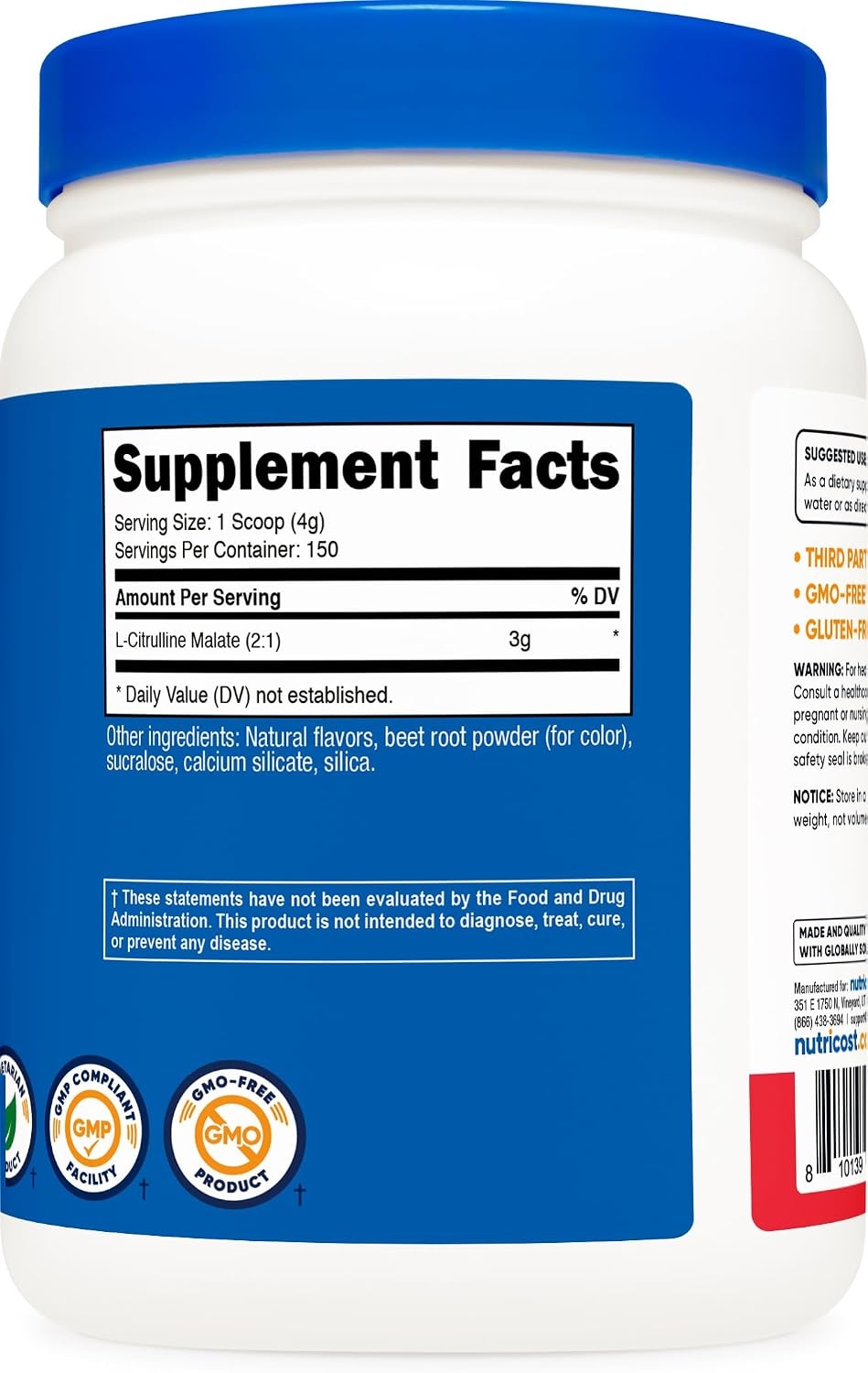 image:imageNutricost LCitrulline Malate Powder 21 12KGFruit Punch