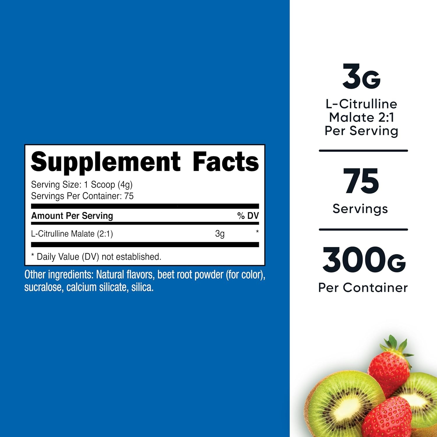 image:imageNutricost LCitrulline Malate Powder 21 12KGStrawberry Kiwi
