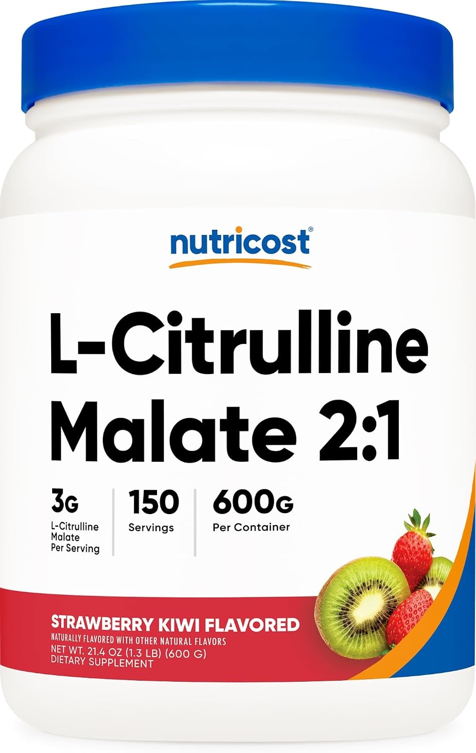 image:imageNutricost LCitrulline Malate Powder 21 12KGStrawberry Kiwi