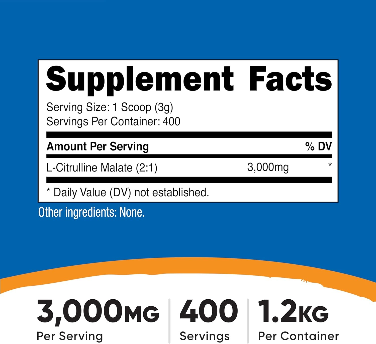 image:imageNutricost LCitrulline Malate Powder 21 12KGUnflavored
