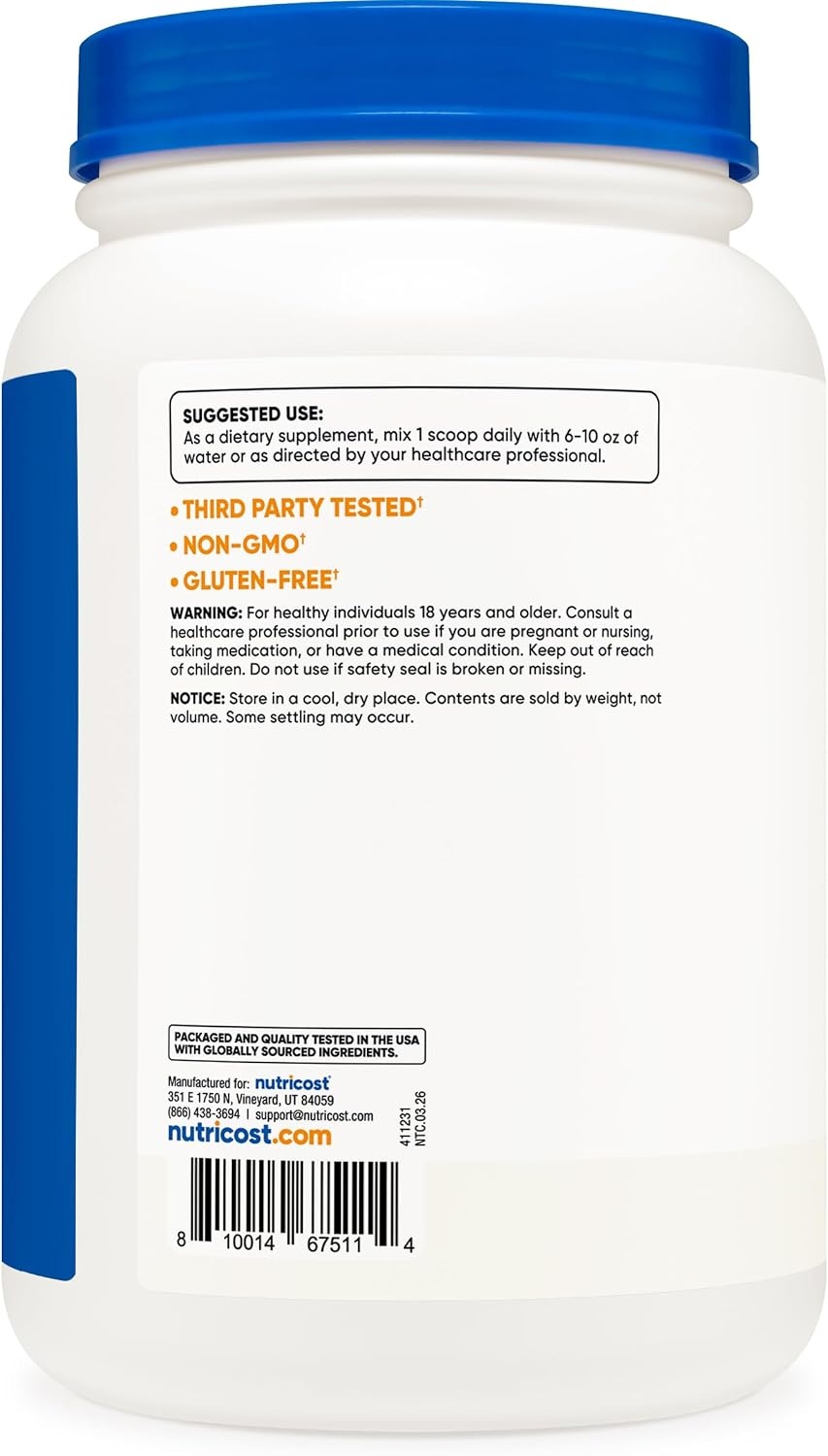 image:imageNutricost LCitrulline Malate Powder 21 12KGUnflavored