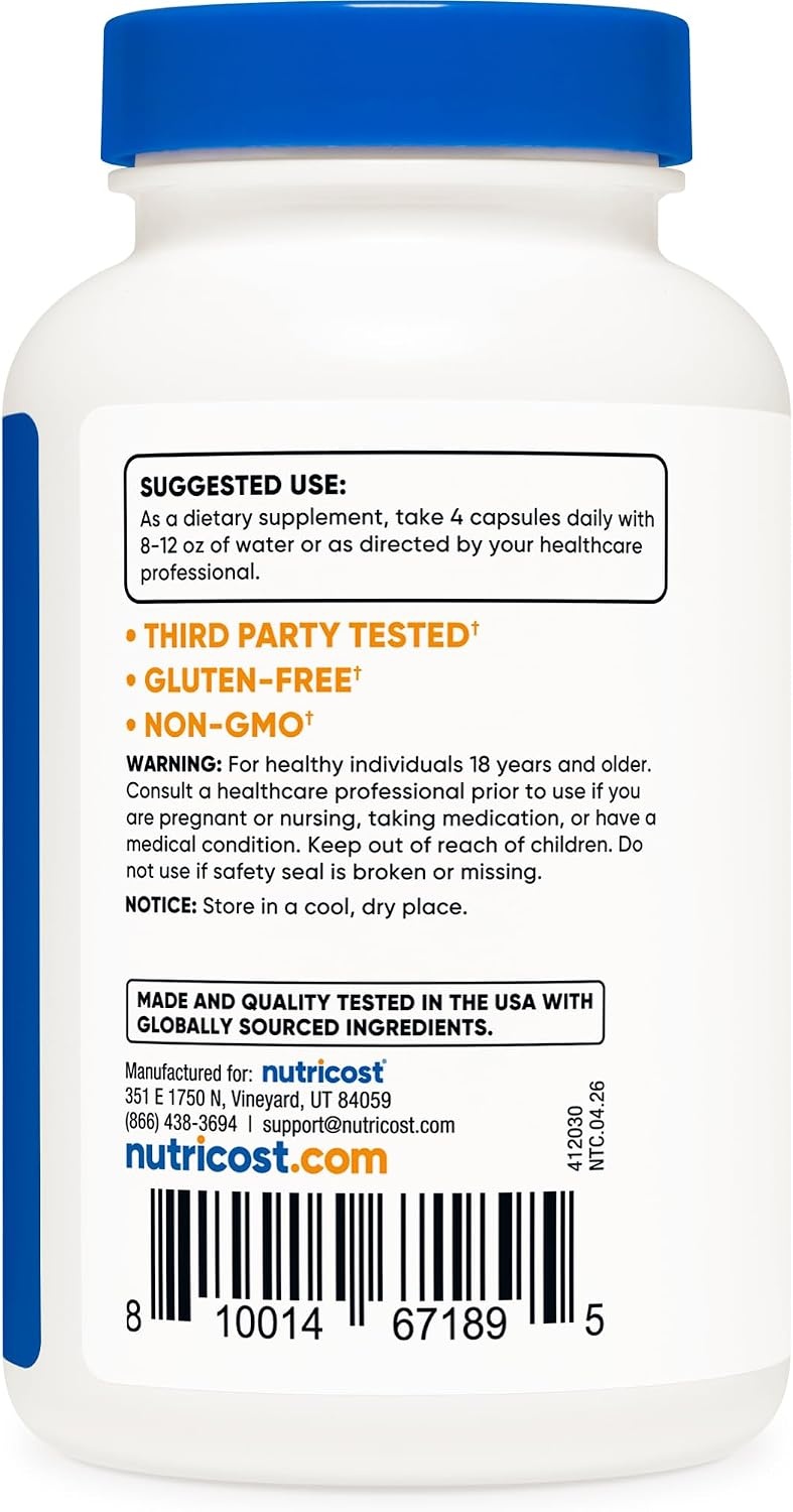 image:imageNutricost Magnesium Citrate 420mg 120 Veggie Capsules 60 Servings120 Count Pack of 1
