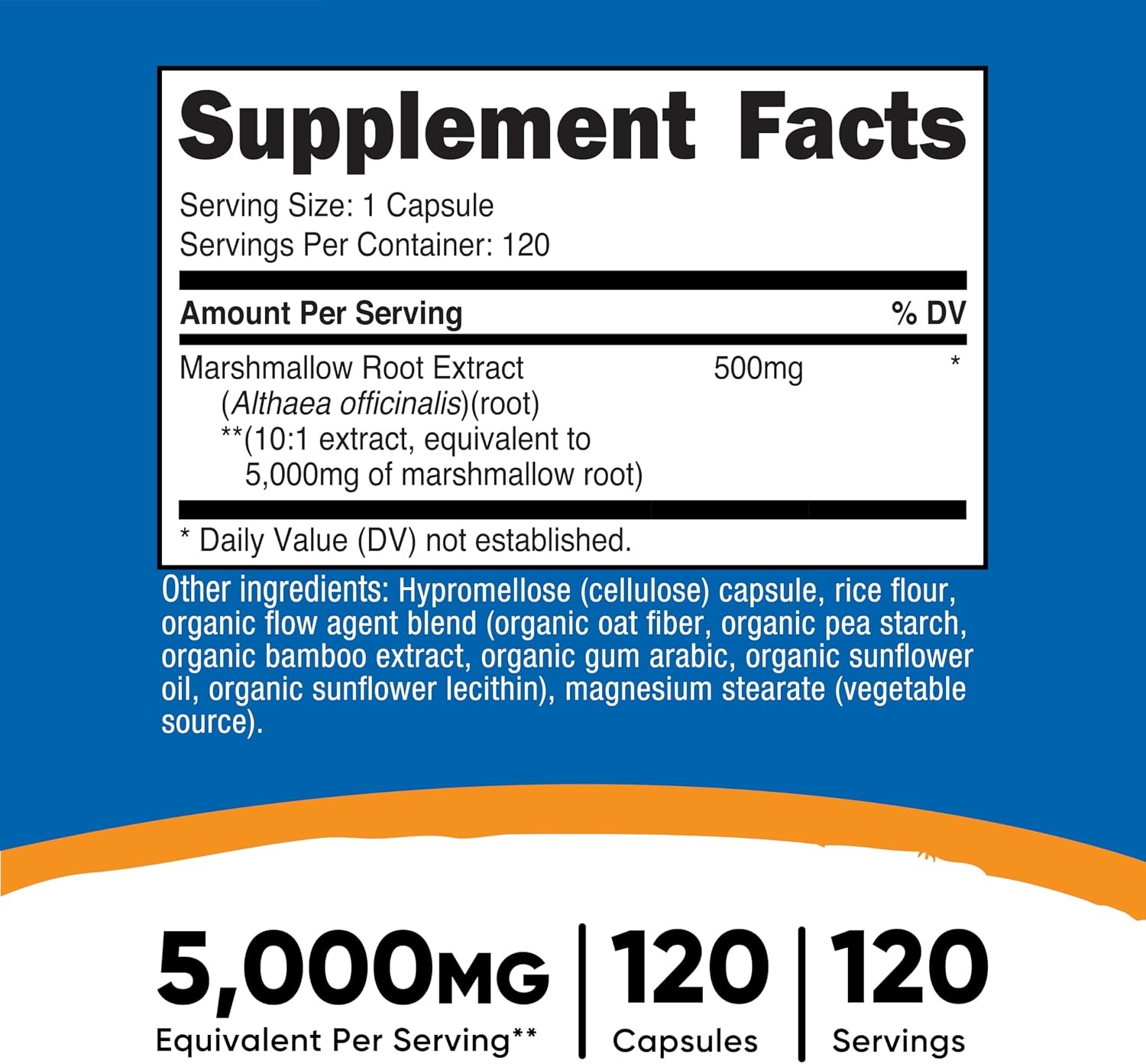 image:imageNutricost Marshmallow Root 120 Capsules for 120 Servings Per Bottle