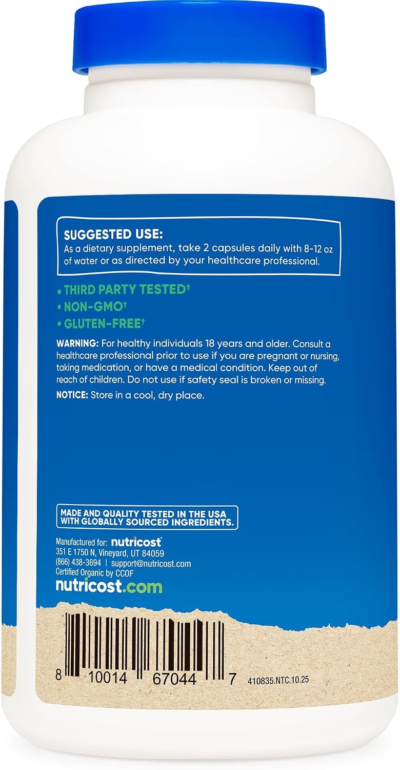 image:imageNutricost Organic Chaga Mushroom 1000mg 150 Capsules Gluten Free