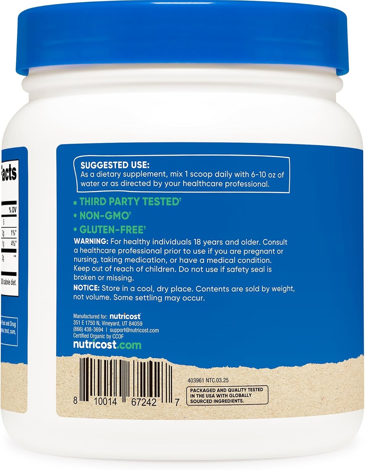image:imageNutricost Organic Turmeric Root Powder 1 LB 16oz Certified USDA Organic1 Pound Pack of 1