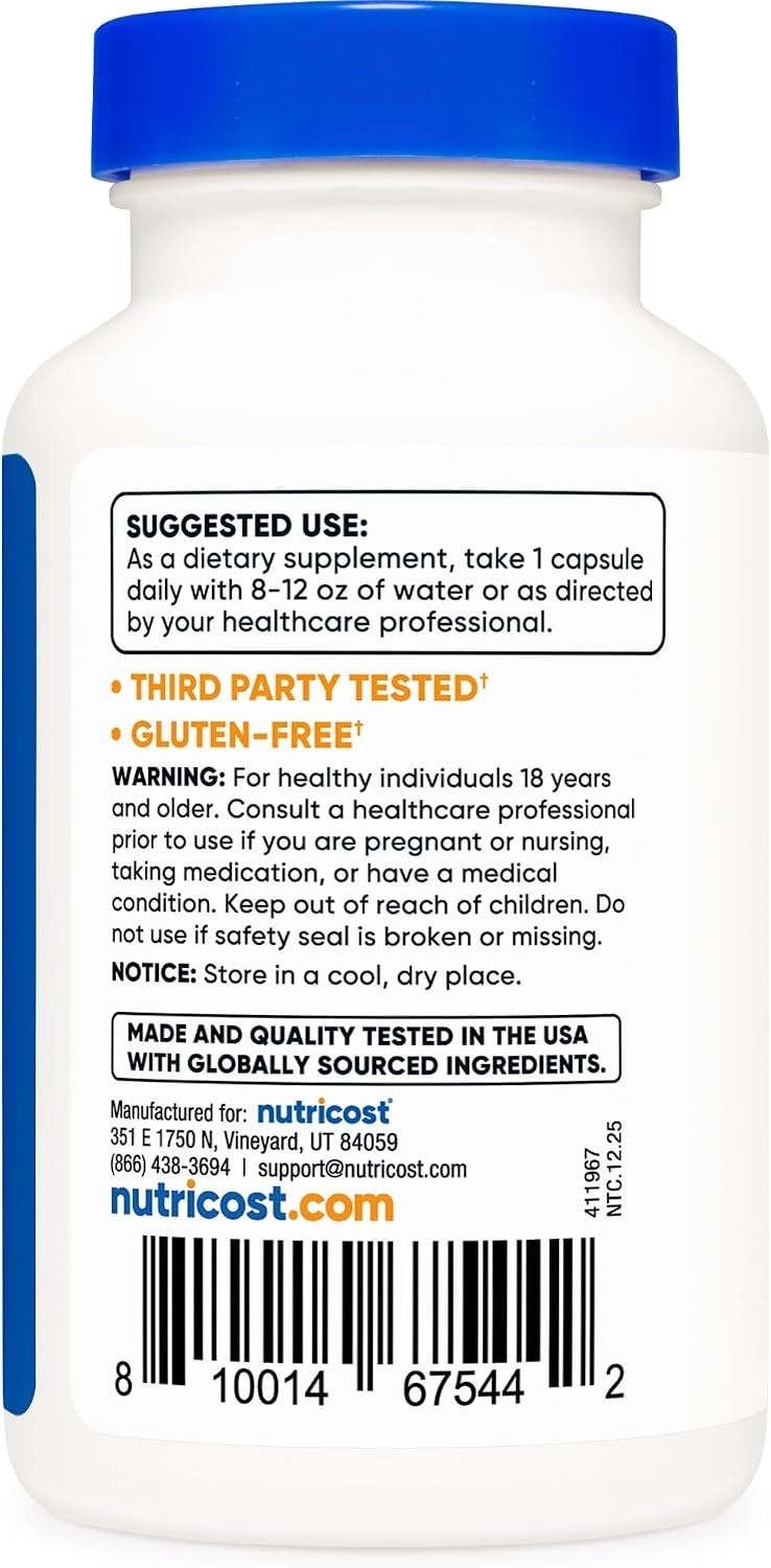 image:imageNutricost Vitamin B2 Riboflavin 400mg 120 Capsules Gluten Free120 Count Pack of 1