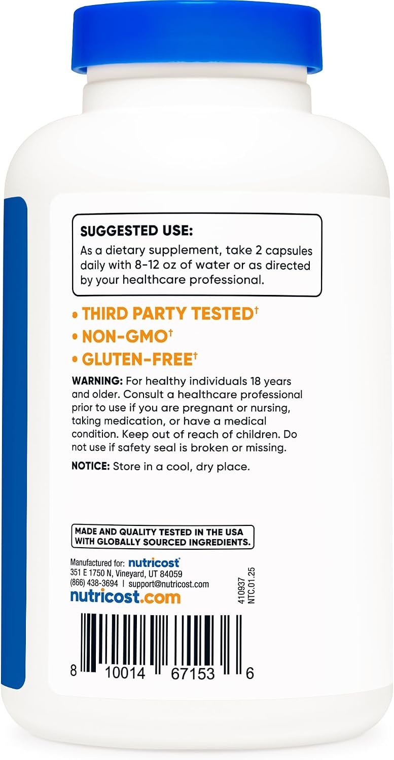 image:imageNutricost Vitamin C with Zinc Capsules 120 Servings Gluten Free GMOFree240 Count Pack of 3