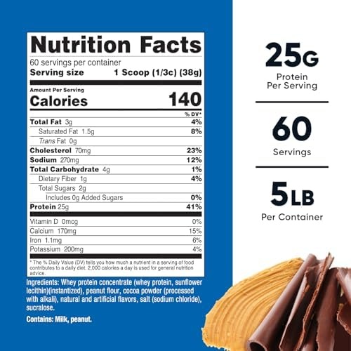 image:imageNutricost Whey Protein Concentrate Powder Unflavored 5 LBChoc Peanut Butter