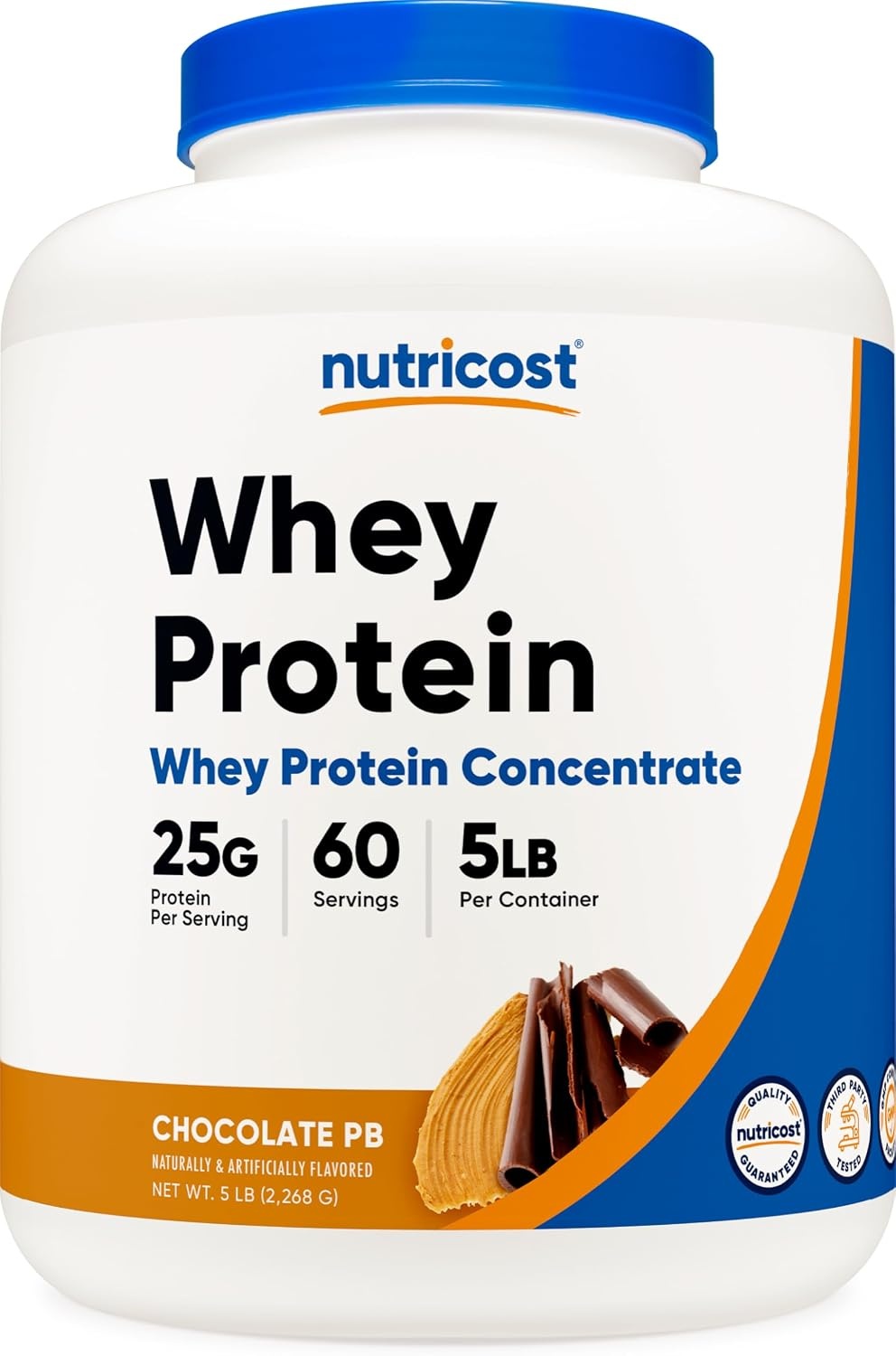 image:imageNutricost Whey Protein Concentrate Powder Unflavored 5 LBChoc Peanut Butter