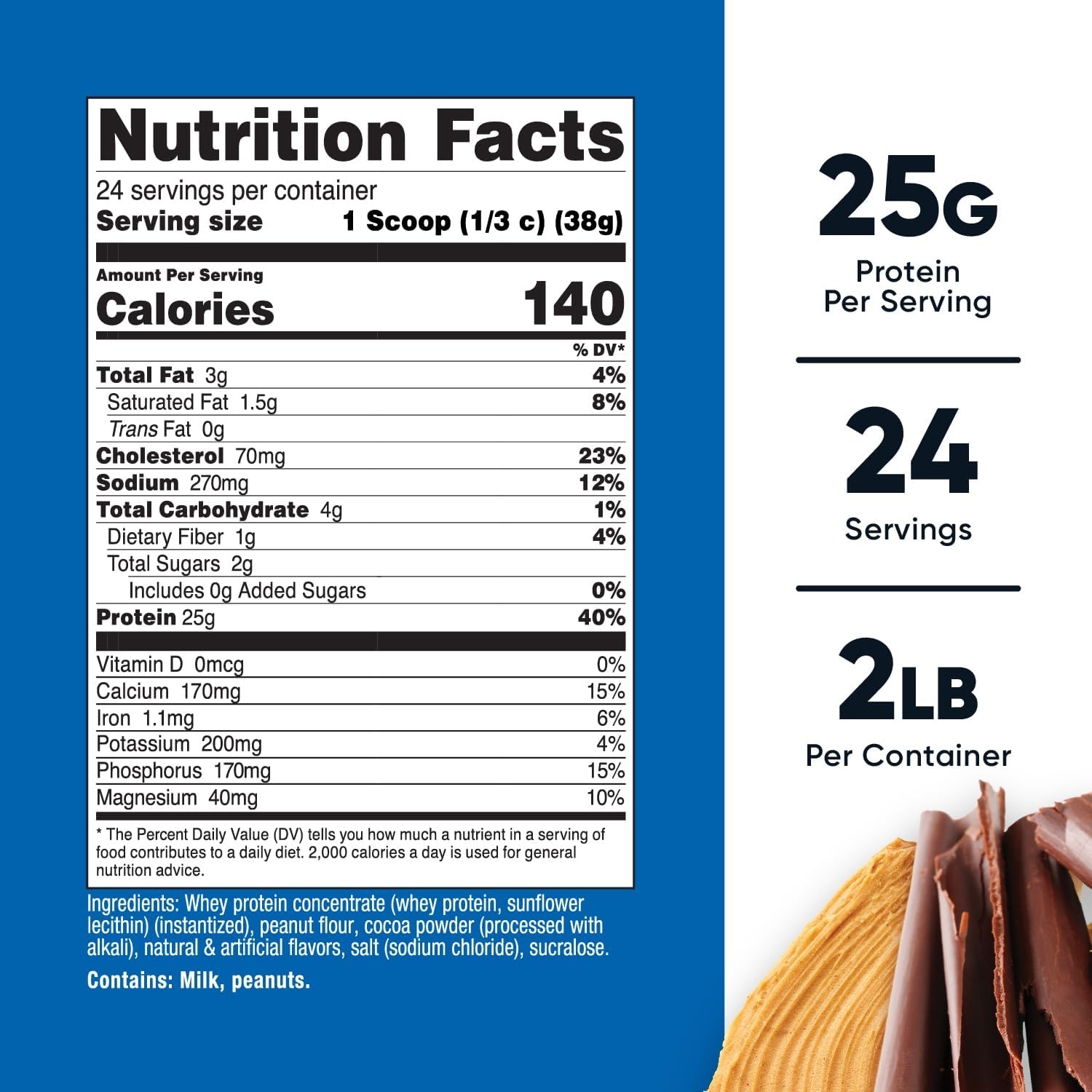 image:imageNutricost Whey Protein Concentrate Powder Unflavored 5 LBChoc Peanut Butter