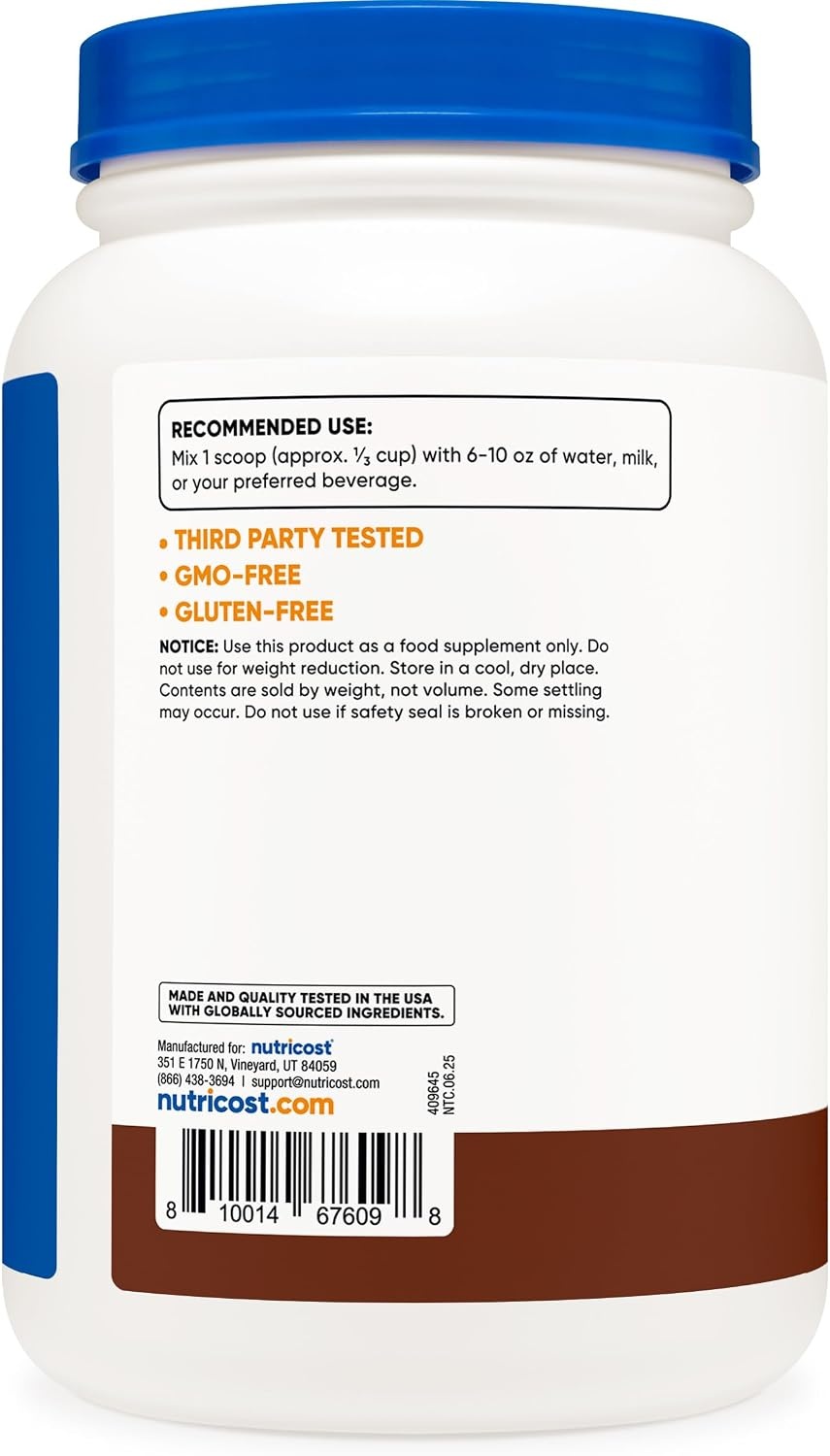 image:imageNutricost Whey Protein Concentrate Powder Unflavored 5 LBChocolate