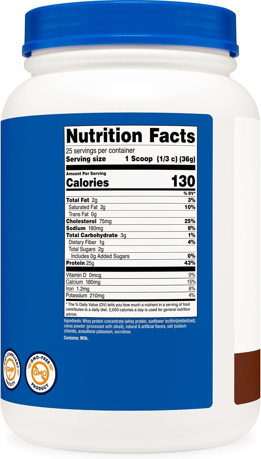 image:imageNutricost Whey Protein Concentrate Powder Unflavored 5 LBChocolate
