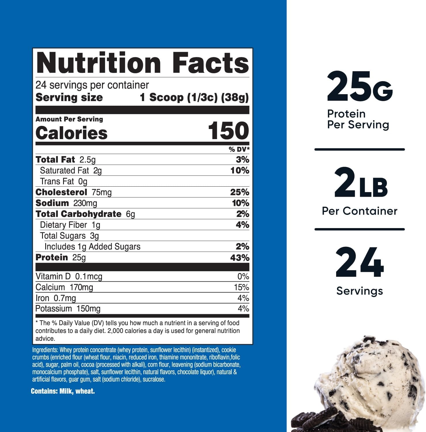 image:imageNutricost Whey Protein Concentrate Powder Unflavored 5 LBCookies Cream