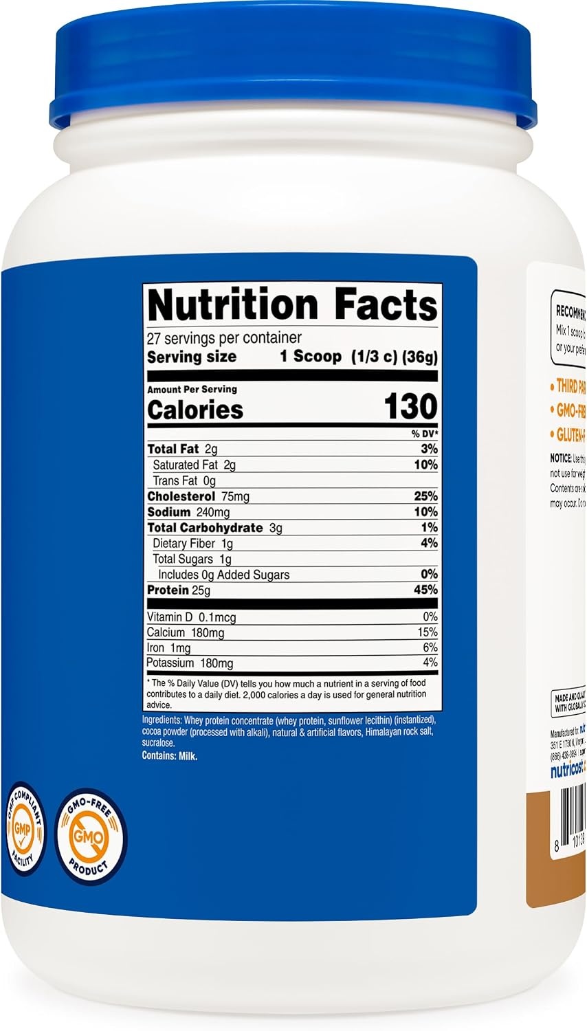 image:imageNutricost Whey Protein Concentrate Powder Unflavored 5 LBSmores