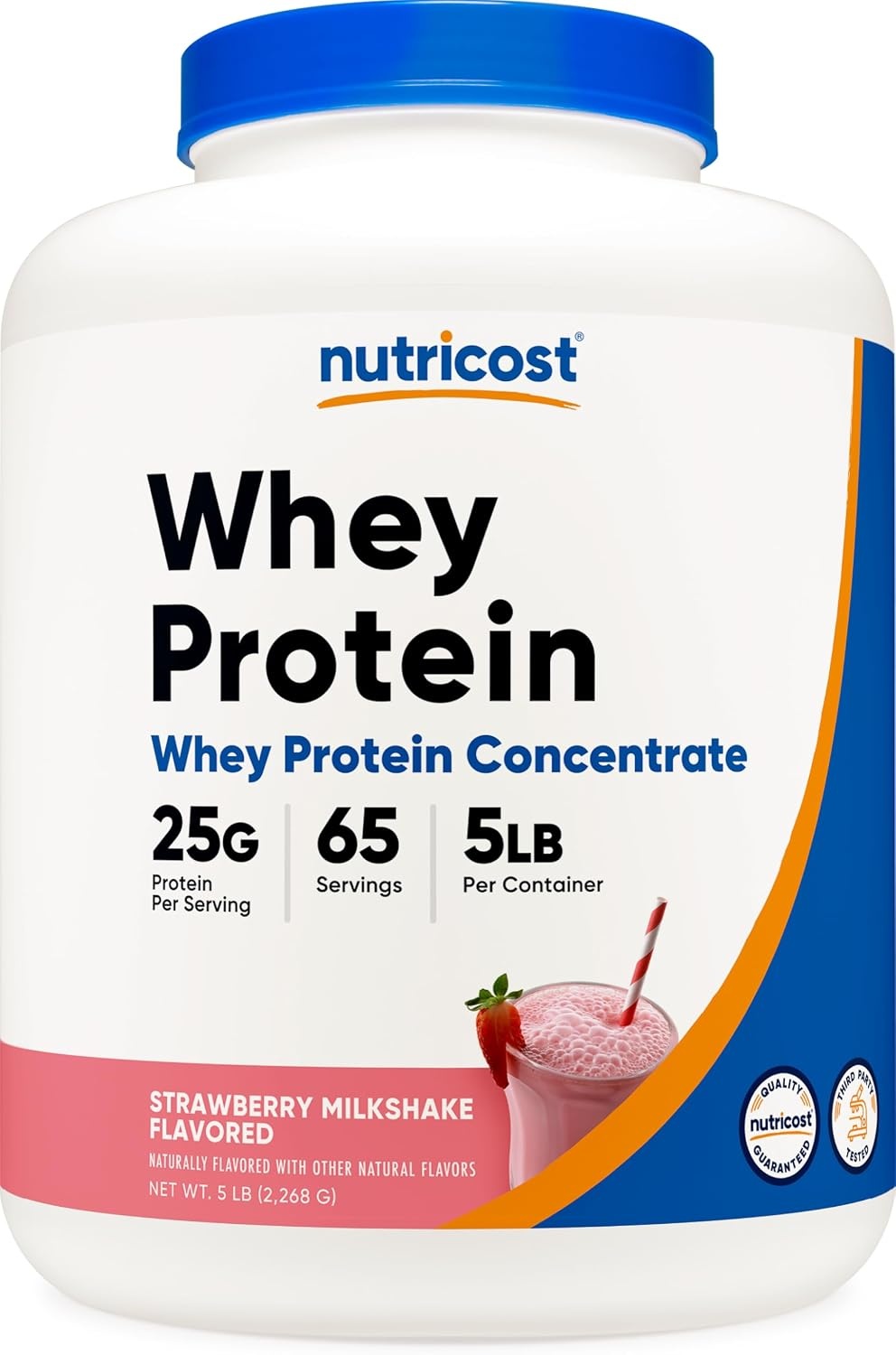 image:imageNutricost Whey Protein Concentrate Powder Unflavored 5 LBStrawberry Milkshake