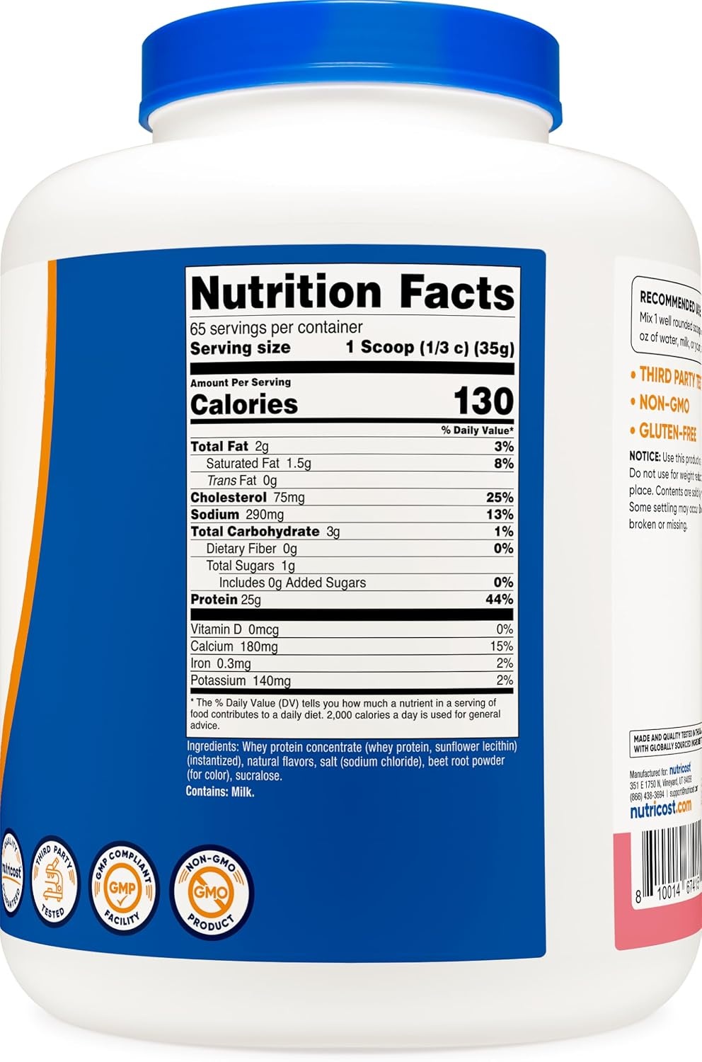 image:imageNutricost Whey Protein Concentrate Powder Unflavored 5 LBStrawberry Milkshake