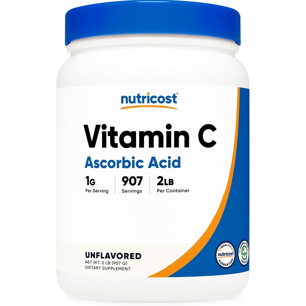 image:imageNutricost Ascorbic Acid Powder Vitamin C 2 LBS  Gluten Free NonGMO324 Ounce Pack of 1