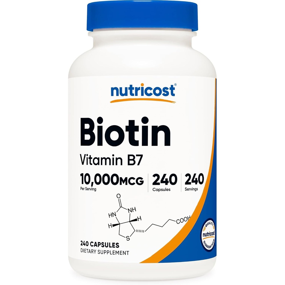 image:imageNutricost Biotin Vitamin B7 10000mcg 10mg 240 Capsules Quick Release240 Capsules
