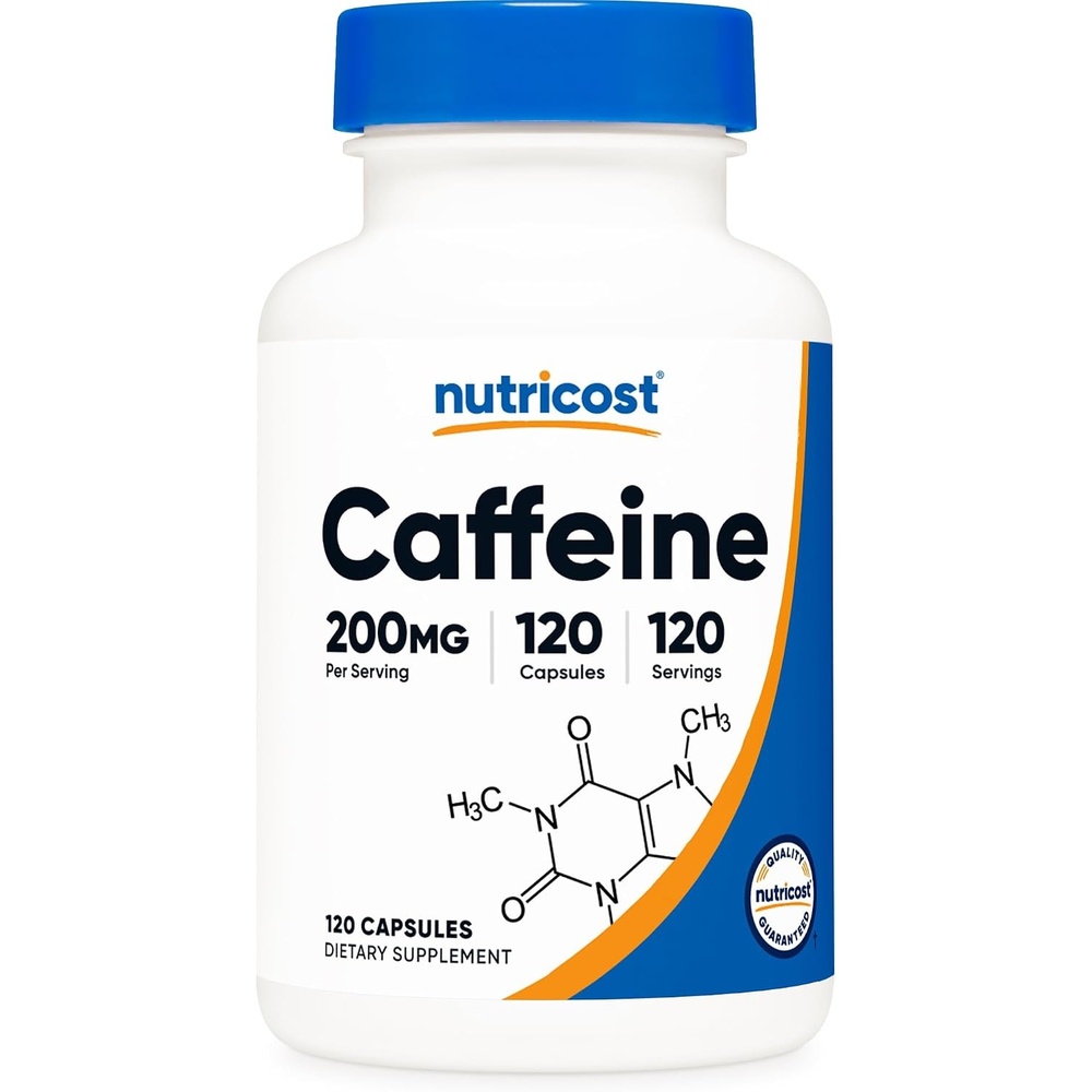 image:imageNutricost Caffeine Pills 200mg 120 Capsules Gluten Free NonGMO120 Count Pack of 1