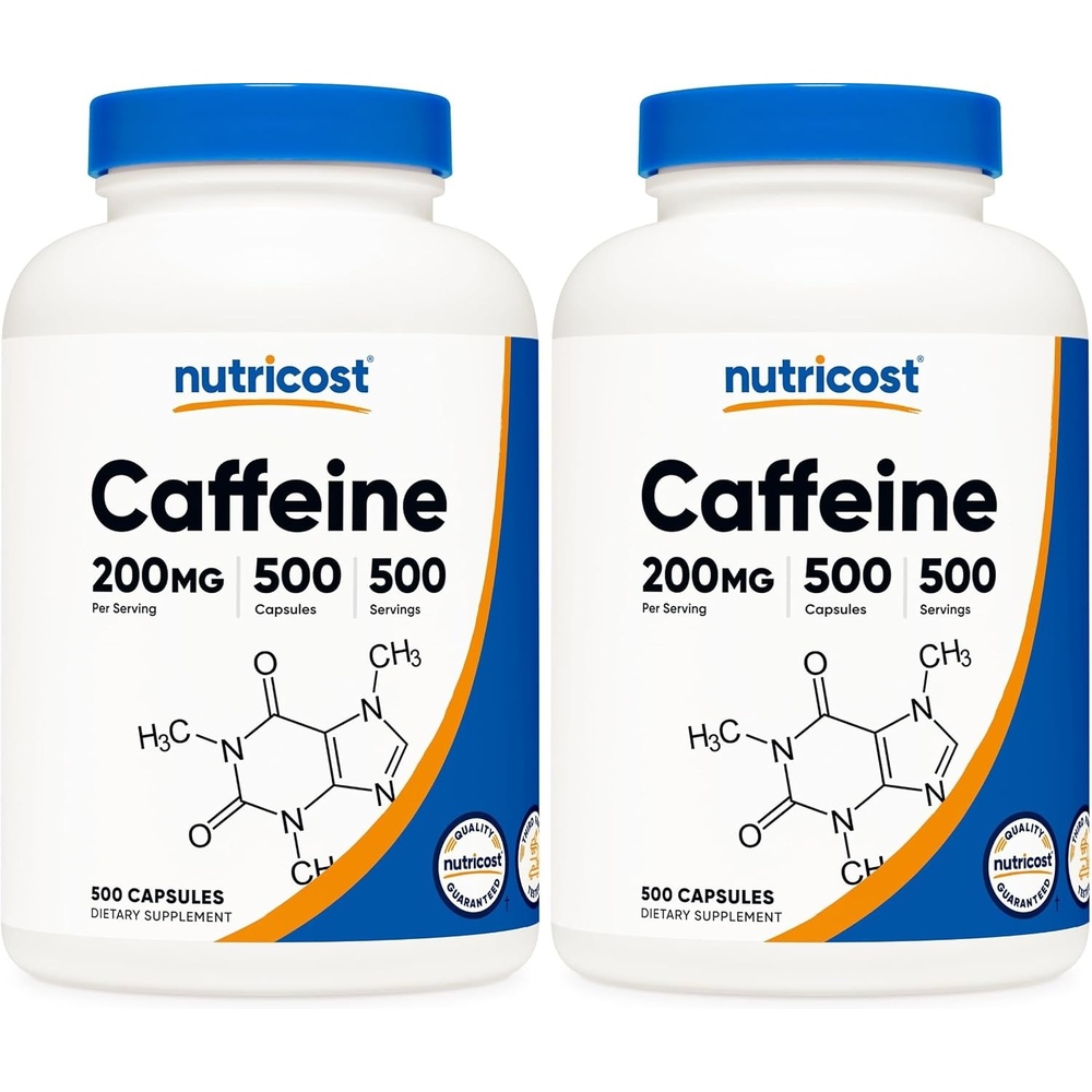 image:imageNutricost Caffeine Pills 200mg 120 Capsules  Gluten Free NonGMO500 Count Pack of 2