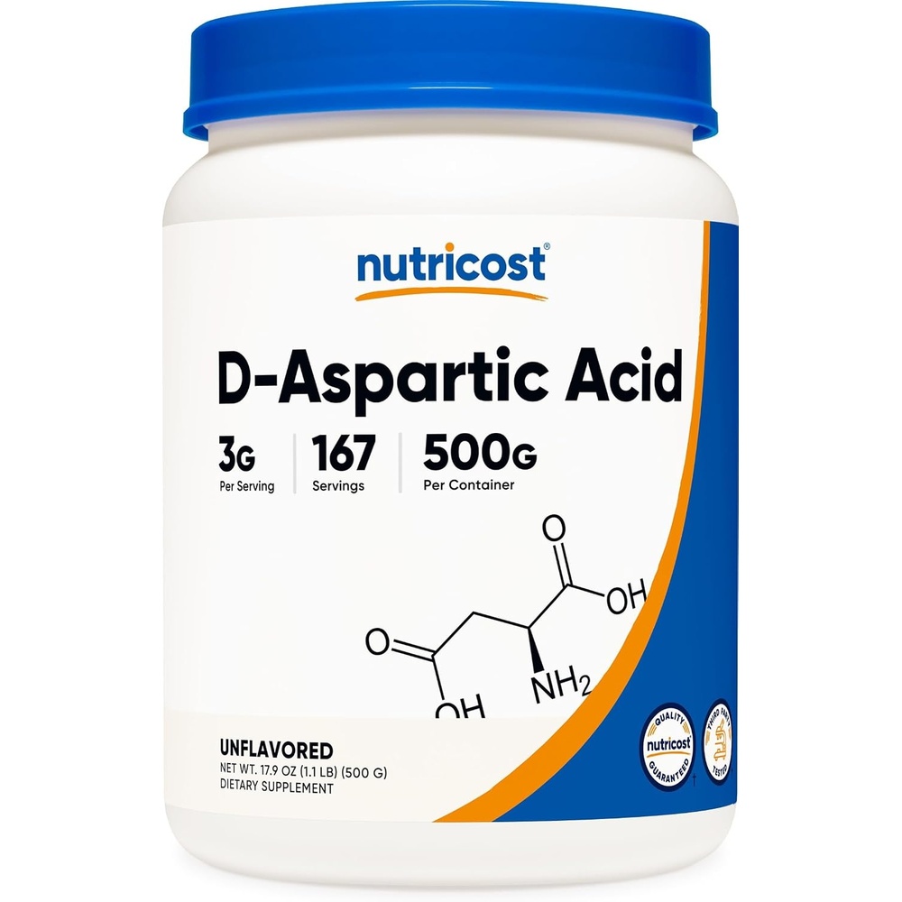 image:imageNutricost DAspartic Acid DAA Powder 500G DAA Supplement1 500G Bottle