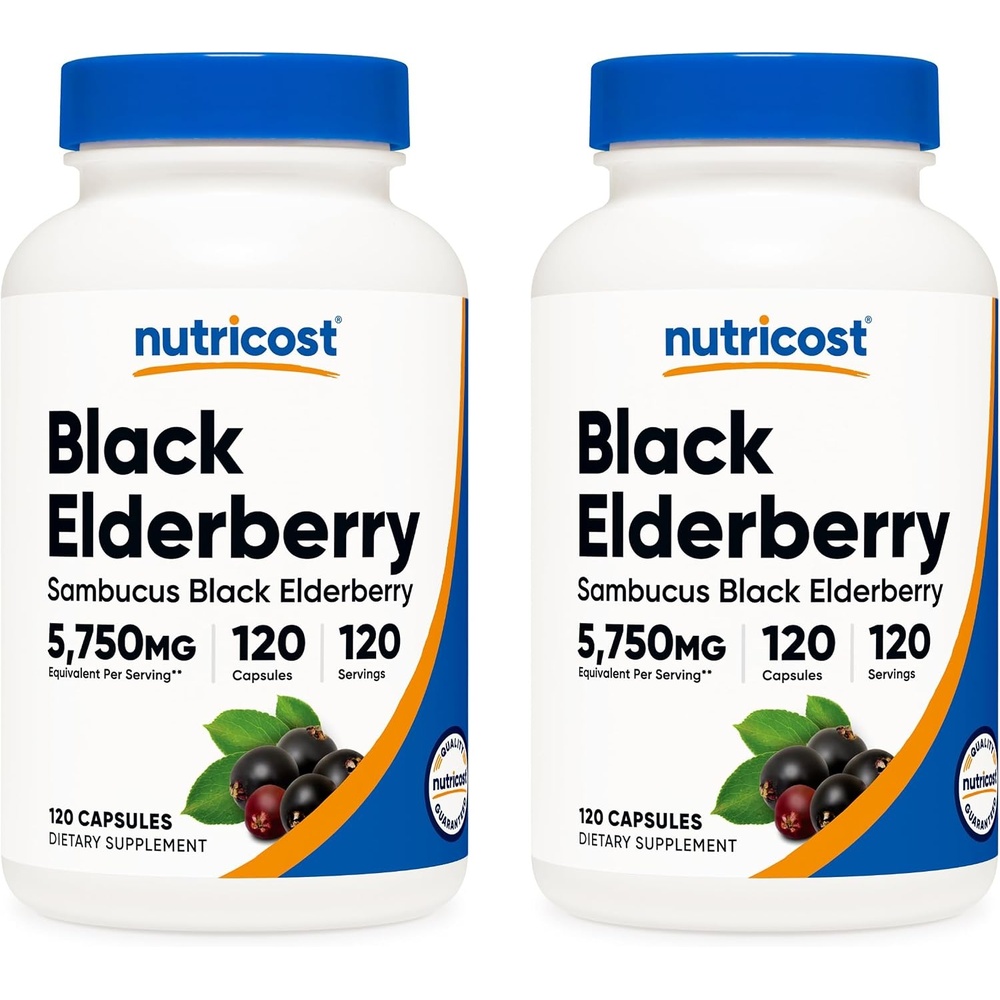 image:imageNutricost Elderberry Capsules 575mg 120 Capsules Black Elderberry120 Count Pack of 2