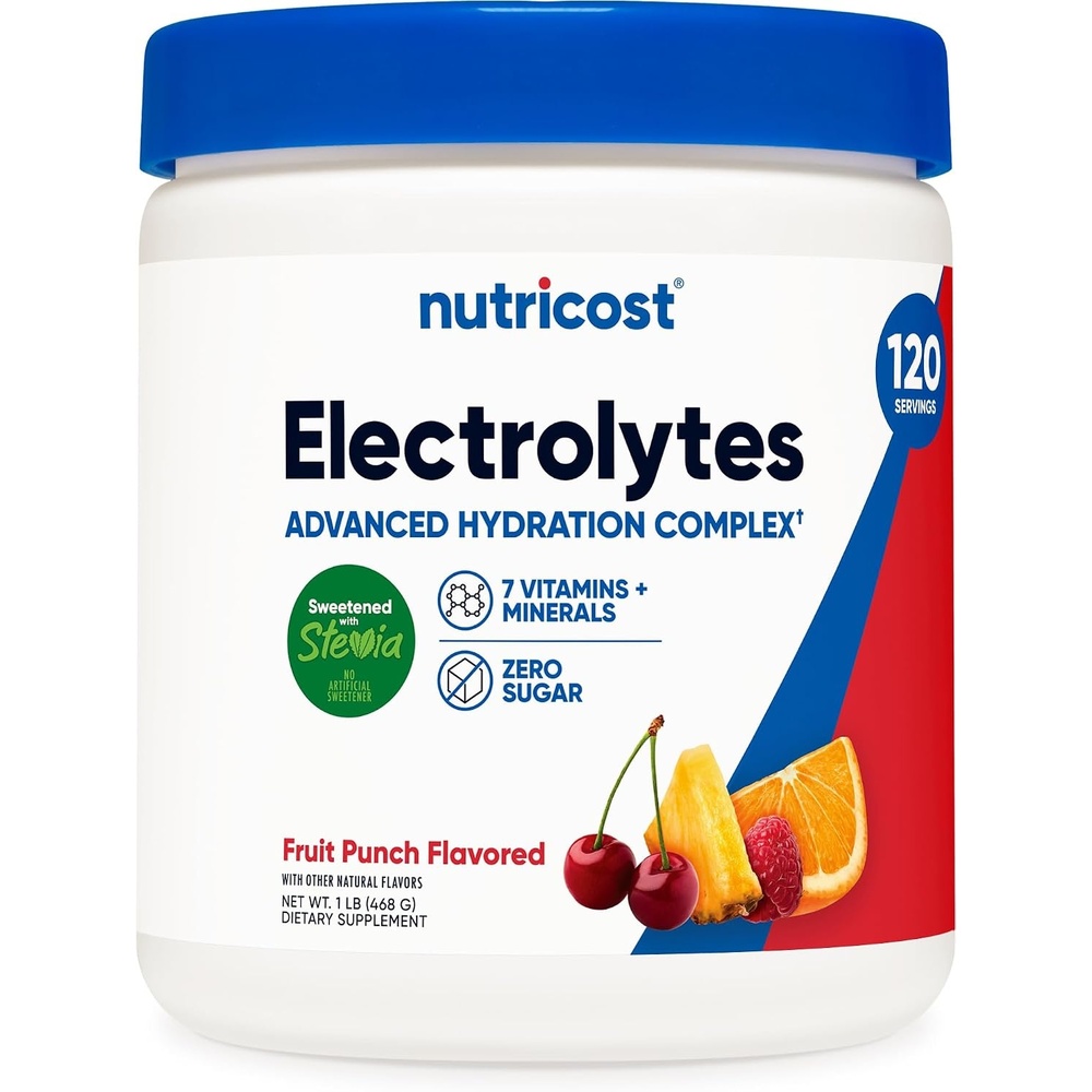 image:imageNutricost Electrolyte Complex Powder 60 Servings Blue RaspberryFruit Punch