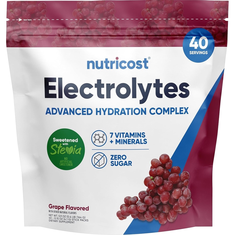 image:imageNutricost Electrolytes Complex Packets Grape 40 StickpacksGrape