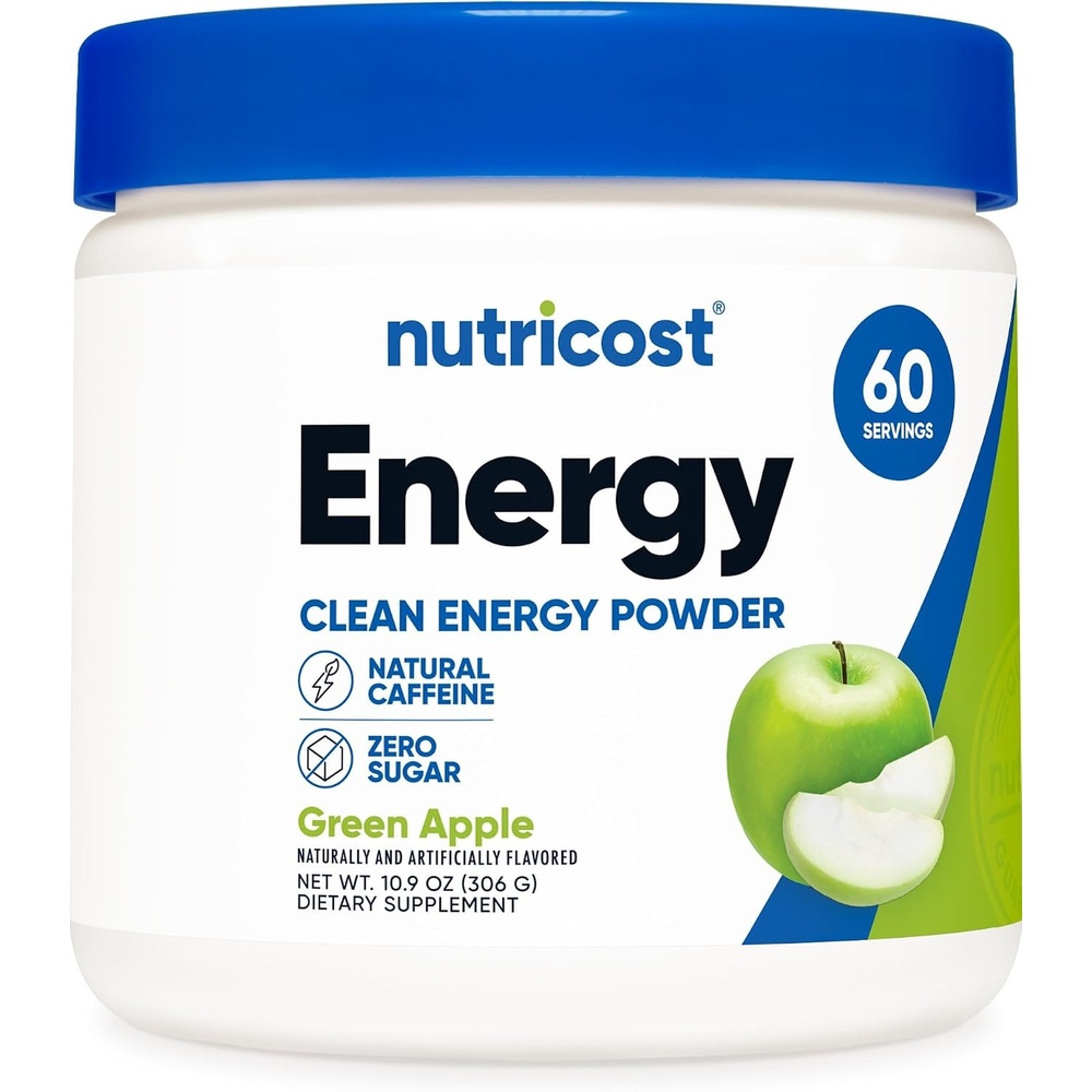 image:imageNutricost Energy Complex Green Apple 60 Servings Clean Energy Powder