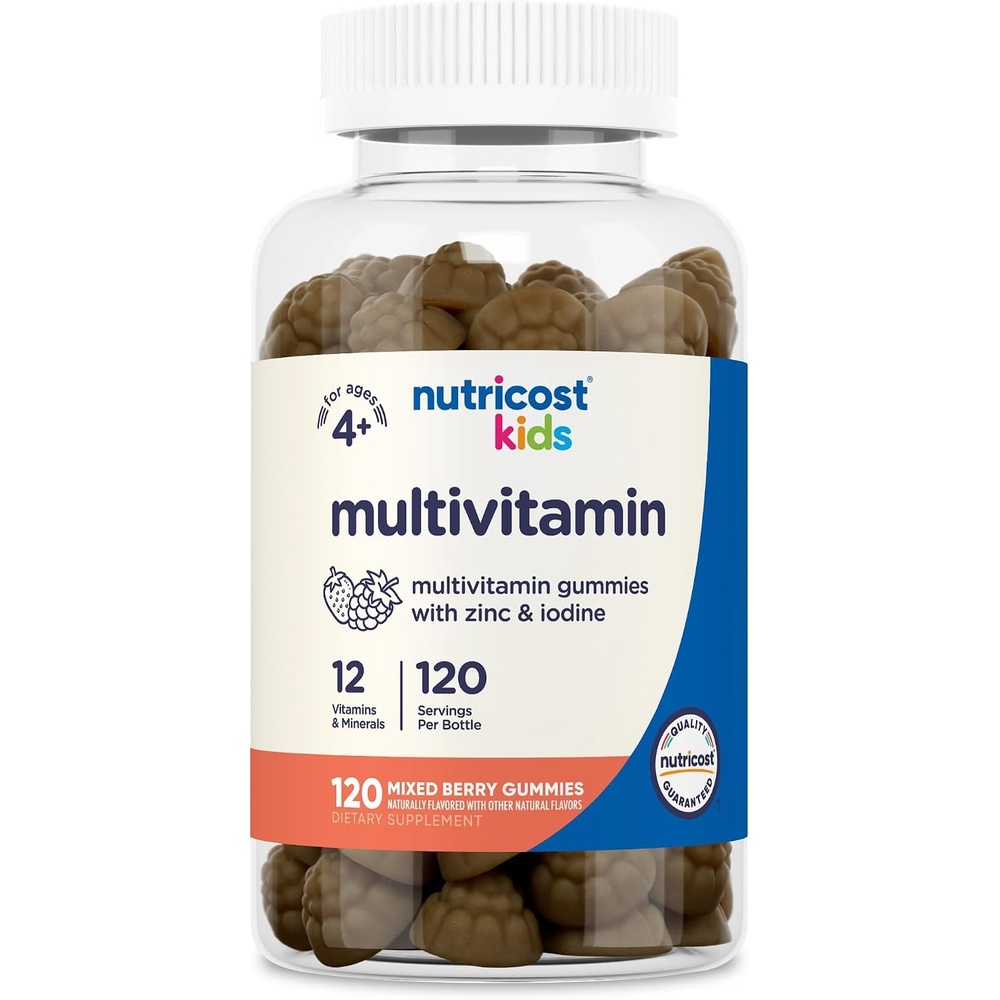 image:imageNutricost Kids Multivitamin Gummies Mixed Berry 120 Servings Gluten Free