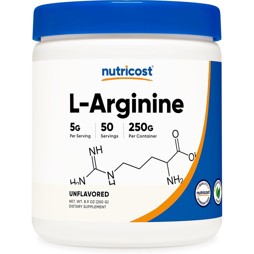 image:imageNutricost LArginine Powder 1KG Pure LArginine 5g Per Serving055 Pound Pack of 1