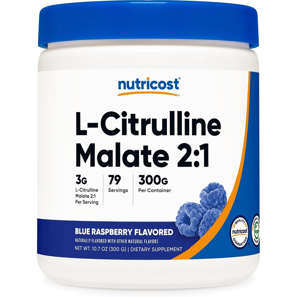 image:imageNutricost LCitrulline Malate Powder 21 12KGBlue Raspberry