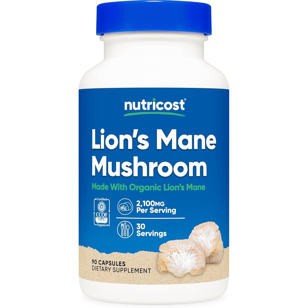 image:imageNutricost Lions Mane Mushroom Capsules 2100mg 90 Capsules 30 Servings90 Count Pack of 1