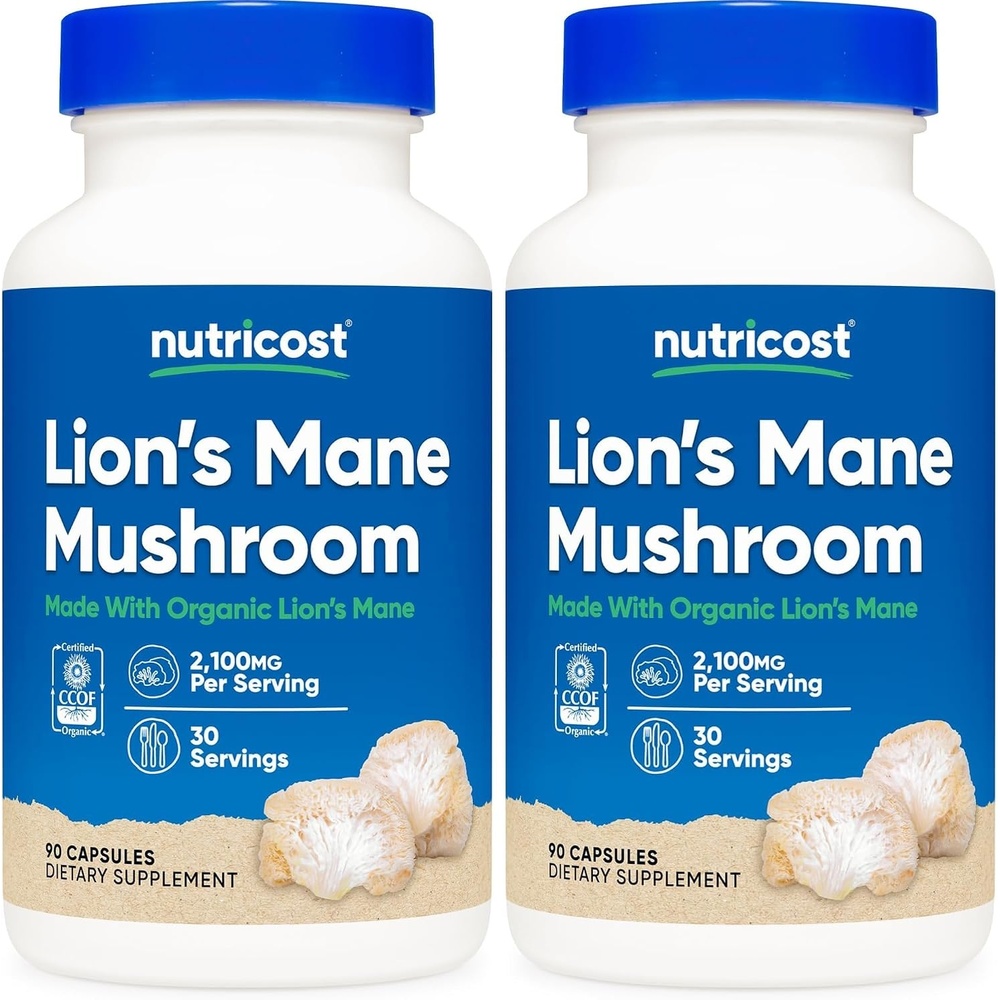 image:imageNutricost Lions Mane Mushroom Capsules 2100mg 90 Capsules 30 Servings90 Count Pack of 2