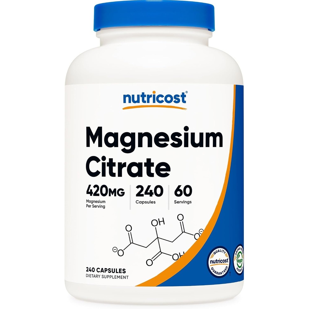 image:imageNutricost Magnesium Citrate 420mg 120 Veggie Capsules 60 Servings240 Count Pack of 1