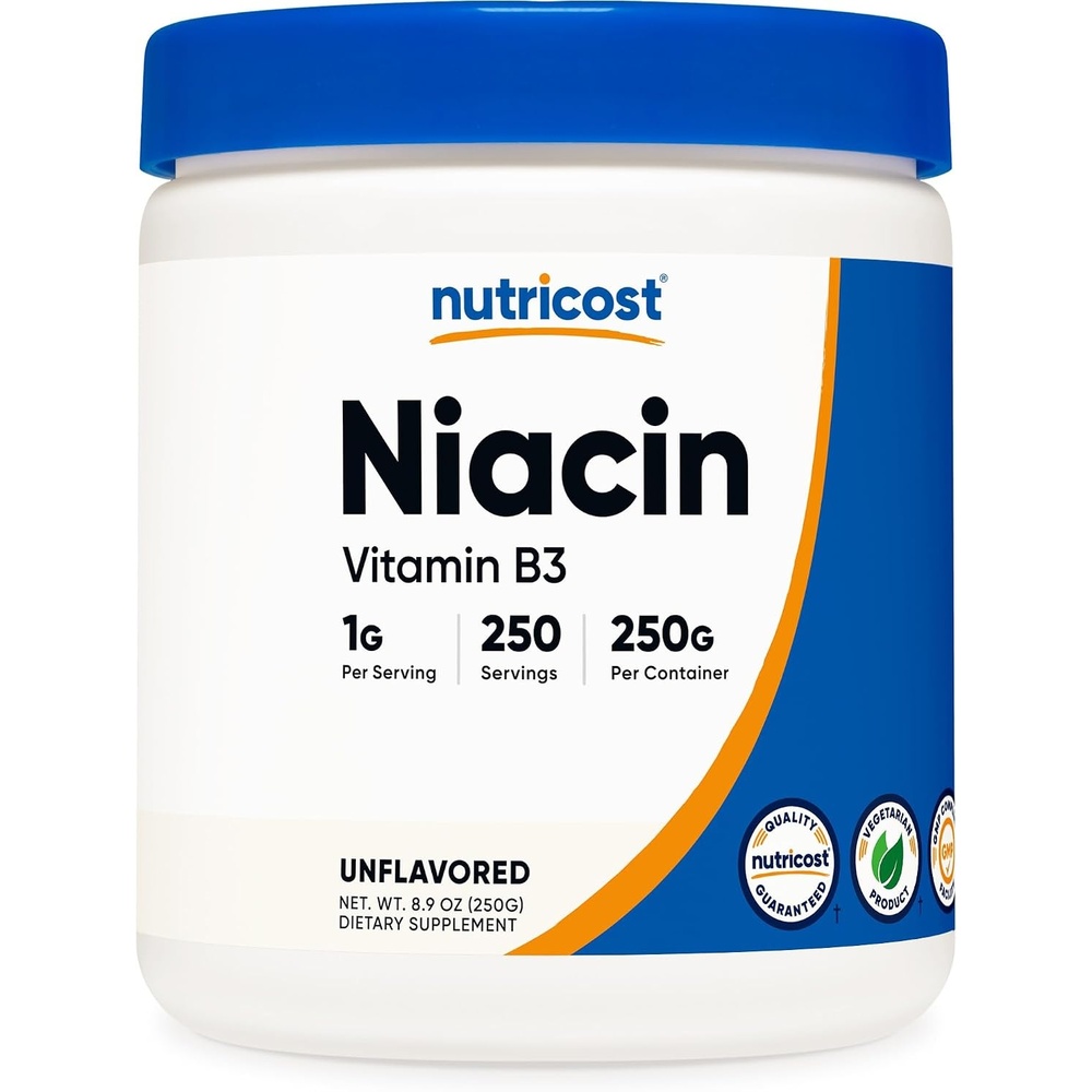 image:imageNutricost Niacin Vitamin B3 Powder 250 Grams May Cause Flush882 Ounce Pack of 1