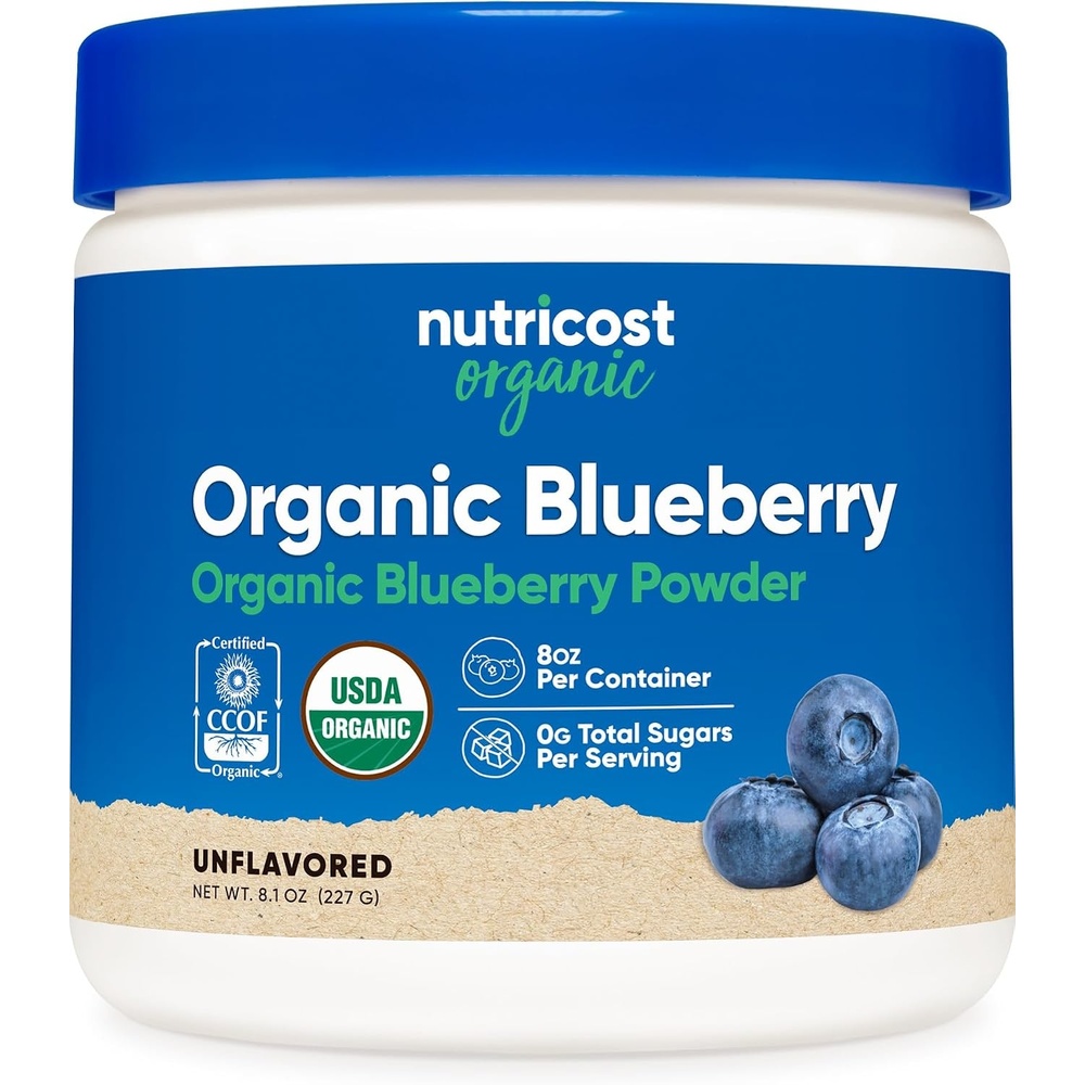 image:imageNutricost Organic Blueberry Powder 8oz 227 Grams Pure GlutenFree81 Ounce Pack of 1